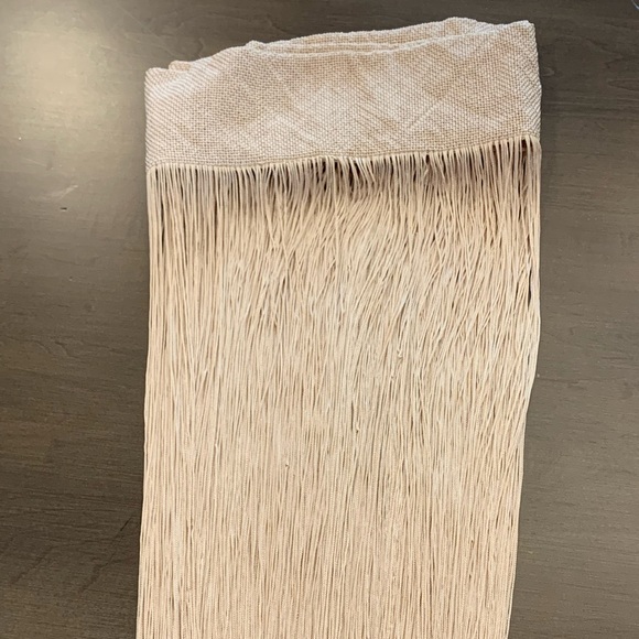 NEW! Set of 2 Decorative Beige String Panels (42”x96” each) - Picture 4 of 7